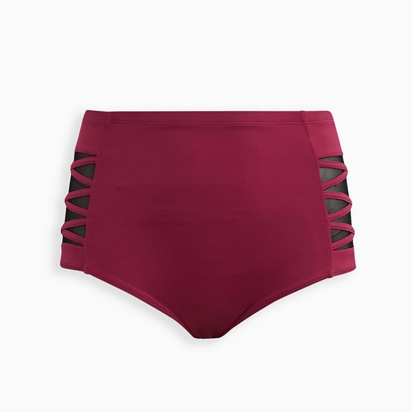 TORRID Berry High-Waisted  Swim Bottom, NWT - Picture 4 of 7
